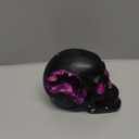 Nemesis Now Geode Skull Figurine, Black and Purple Gothic Glitter Crystal Skull Figurine, 17cm