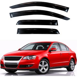 KPY Rain Guards Fit for 2006-2010 Volkswagen Passat, Out-Channel Window Visors Vent Wind Deflectors 4PC, Car Accessories for 06-10 VW Passat