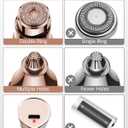 KEESON Facial Hair Removal for Women, 2-in-1 Electric Eyebrow Trimmer with LED Light, Rechargeable Hair Removal Device Face Shaver Facial Hair Remover for Women Face, Lip, Peach Fuzz (White)