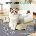 SORKUT Cat Litter Mat 34x22 Inch, Large Silicone Litter Box Mat for Floor Protection, Waterproof & Non-Slip, Soft for Cat Paws, Easy to Clean, Leak-Proof Edge, Gray