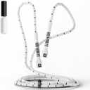 Sportbit Elite Beaded Jump Rope - Adjustable Speed Rope for Fitness, CrossFit, Boxing - Tangle-Free, Lightweight (White)