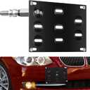 Front Bumper Tow Hook License Plate Mount Bracket Holder Bolt Relocator for BMW E39 E46 E70 E71 E90 E91 E92 E93 1 3 5 Series M3 X5 X6