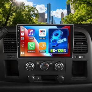 [8 Core 6G+128G]Android 15 Car Stereo for Chevy Silverado 2007-2013 Tahoe Equinox GMC Sierra Yukon with Wireless CarPlay Android Auto,10.1" Touchscreen Car Radio with WiFi/GPS,BT,FM/RDS+Backup Camera