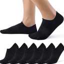 SIXDAYSOX No Show Socks Men 6/8 Pack Short Cotton Ankle Socks Size 10-13/13-15 with Arch Support