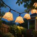 Decorative String Lights Plug in with 10 Incandescent Bulbs, Flower Garland Fairy Lights Connectable Weatherproof Outdoor Indoor for Wedding Garden Pergola Bedroom Porch Floral Home Decor (White)