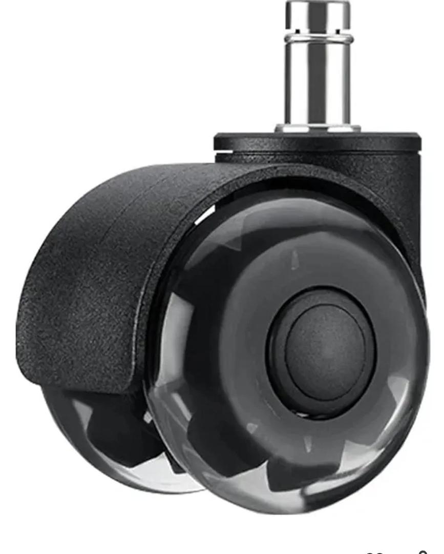 Office Chair Replacement Wheels 3.34 Inch Silent Swivel Caster Wheels Dual Wheel Small Caster for Furniture and Carpet PACK OF 5