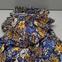 CHICME Floral Printed Vacation Dress Halter Tie Ruched Shirred Bandeau Party Dress Slim Ruffle Hem Wedding Guest Dress, Size XL