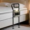 C3 Pro Bed Rails for Elderly Adults Safety, Adjustable Heights Bed Cane with Non-Slip Ergonomic Handle, Stable Bed Assist Rails with Motion Light, Avoid Seniors Bedside Fall