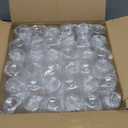HOMIP 36pcs Clear Plastic Champagne Flutes - 9oz Disposable Champagne Flutes Stemless Toasting Glasses, Ribbed Ripple Design (BPA-Free) for Weddings, Bars & Events - Disposable Party Cups