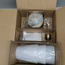 MOKATNG Bathroom Light Fixtures, 3-Light Brushed Gold Vanity Lights, Bathroom Lighting Fixtures Over Mirror with Flared White Fabric Shade, Modern Wall Sconces for Living Room Hallway