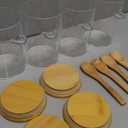 Overnight Oats Containers with Lids,16oz Overnight Oats Jars 4 Pack, Oatmeal Cups,Meal Prep Containers,Glass Meal Prep Containers with Lids,China Pudding Jars