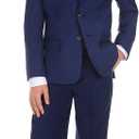 Calvin Klein Boys Flat Front Suit Dress Pant, Infinite Blue, 14 Husky
