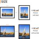 upsimples 13x17 Picture Frame, Display Pictures 10x14 with Mat or 13x17 Without, Wall Hanging Photo Frame, Black, 1 Pack