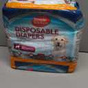 Simple Solution Disposable Dog Diapers, Female Dog Diapers, Puppy Potty Training, Incontinence and Heat Cycle Protection, Large Diapers for Dogs, 18-27 Inch Waist, 30 Count