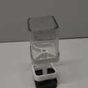 Toothbrush Holder with Cup/Cover Contains 3 Slots, Compatible with Conventional Toothbrushes, Can Store Toothpaste (Rectangle) (Cream Color A(vertical))