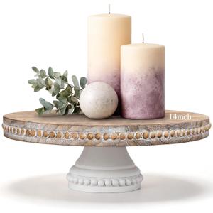 LemonRoad Large Round Wood Risers for Display, 14 Inch