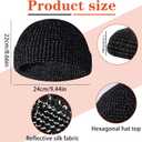 Fisherman Beanies for Men Women,Beanies Hats Men Women,Reflective Beanie for Women Men