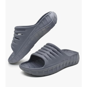 GPOS Mens Sport Recovery Sandals Plantar Fasciitis Thick Cushion Slides Sandals Lightweight Comfort Orthotic Slippers 6 Size