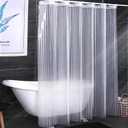 jssablo Clear Shower Curtain Liner, 100% Waterproof EVA 3D Shower Curtains with 3 Duty Heavy Bottom Magnets and 12 Rust Proof Grommets, 72x72 Weighted Shower Liner for Shower Stall, Bathtubs