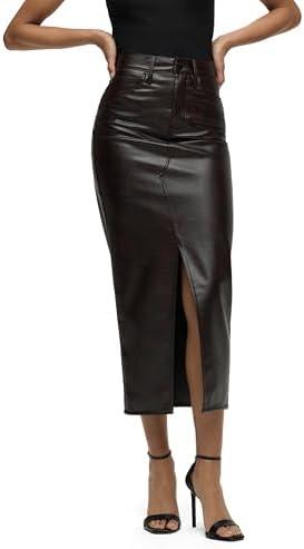 HUDSON Womens Reconstucted Midi Skirt, Size M