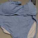 Blooming Jelly Womens High Waisted Bikini Set Tie Strap Jacquard Terry Cloth 2 Piece Swimsuit Modest Cute Retro Bathing Suit Large