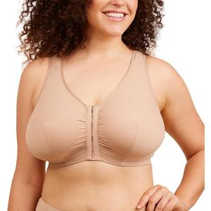 LEADING LADY Meryl Cotton Front-Closure Comfort & Sleep Bra - Comfy Cotton Sleep and Leisure Bras for Women 34C/DD