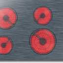 Electric Cooktop 30 Inch, 4 Burner Electric Stove 6700W, Brushed Pattern, 9 Power Lecels, 220V-240V Built-in Electrical Cooktop, Knob Control Cooktops with Safe Lock, Timer