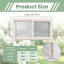 Vinyl Basement Window,Bathroom Sliding Window White 32" x 16"NFRC-Certified