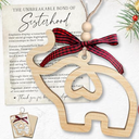 Thyle 24 Sets Friendship Elephant Ornaments Wooden Christmas Friendship Ornament with Story Cards Sisterhood Elephant Gifts for Women Tribe with Gift Bags for Xmas Friends Birthday Gifts(Vintage)