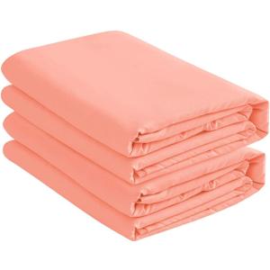 Knit Jersey 100% Cotton 2 Twin XL Fitted Bed Sheets (2-Pack) Soft and Comfy - Twin Extra Long, 15" Deep Pocket, 39" x 80" Great for Dorm Room, Hospital and Split King Dual Adjustable Beds (Coral Rose)