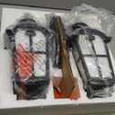 DEWENWILS Motion Sensor Outdoor Wall Lights, 2-Pack Dusk to Dawn Exterior Lantern Fixture, Roman Vintage Wall Mount Waterproof Porch Light, Water Ripple Glass, for Front Door Garage Patio, Black and Gold 