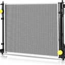 Radiator Fits for 2016 2017 2018 2019 2020 2021 Honda Civic 2.0L AT Models, Aluminum Core, Efficient Cooling, No-Leak, Radiator Cap Not Included