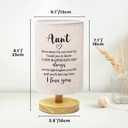 Best Aunt Gifts from Niece Nephew, to My Aunt Fabric Bedside Table Lamp Presents, Birthday Christmas Mothers Day Valentines Gifts for Aunt Auntie