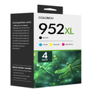 952XL Ink Cartridges Combo Pack Compatible Replacement for HP 952 Ink Cartridges 952 XL HP952XL 8710 7740 8720 8715 Printer for OfficeJet 8725 8210 8702 8740 7720 8730 8216 Cyan Magenta Yellow