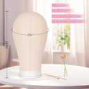 63In Wig Stand Tripod with 22In Head, Canvas Wig Head Stand with Mannequin Head for Wigs Manikin Head Block Set for Wigs Making Display