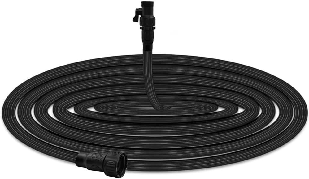 Garden Hose 75ft, Pliable lightweight Water Hose with Triple Layer 3/ 4" Fittings Ergonomic Grip Indoor & Outdoor Use Gift for Lawn Car Watering Plants Black