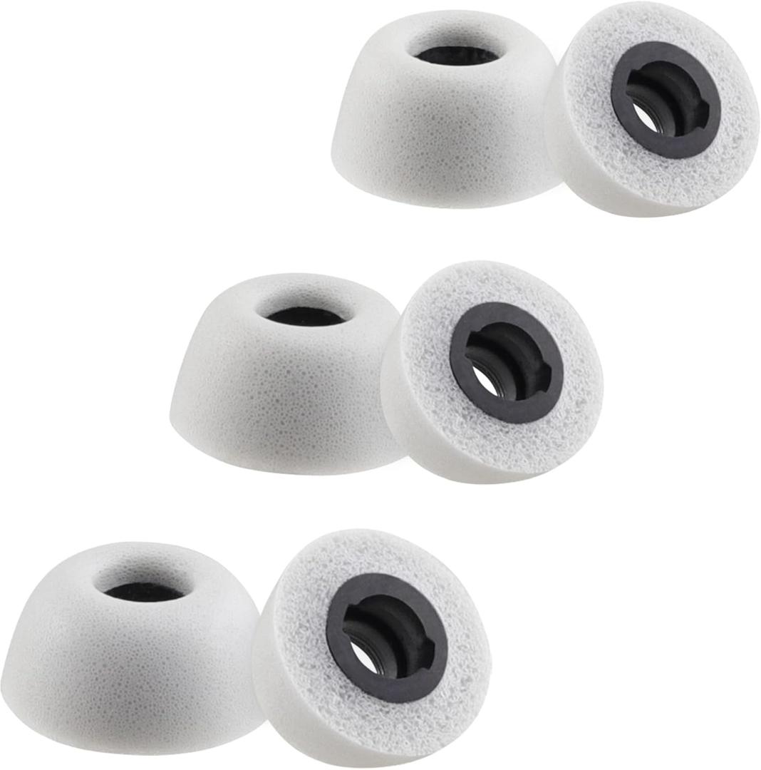 Replacement Foam Eartips for Technics EAH-AZ100 Wireless Earbuds, Ultimate Comfort, 3 Pairs (S/M/L, Gray)
