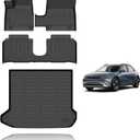 KELCSEECS Floor Mats & Cargo Liner Custom for Hyundai Ioniq 5 2025 2026 Movable Center Console (Sliding Center Console) All Weather Car Mat TPE Floor Liners Ioniq 5 Accessories Trunk Mat