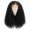 VibeFusion Kinky Curly Wig Human Hair 13x4 HD Lace Front Wig 200% Density Pre-Plucked Pre-Cut 18 Inch Brazilian Virgin Hair Wigs for Women