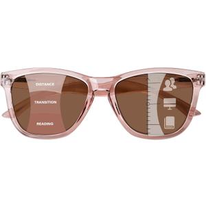 ZESAKER Progressive Reading Sunglasses for Women and Men Spring Hinges Multifocal Readers Sunglasses UV400 Protection (Light Brown, 3.0)