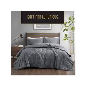 Modavari Quilt Sham King Grey Modavari Quilt Sham King Grey
