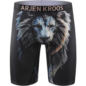 Arjen Kroos Men's Compression Shorts Athletic Workout Running Performance Underwear Long Boxer Briefs, L