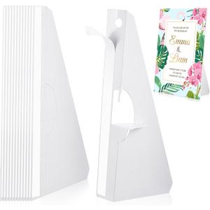 Marspark Poster Stand Self Stick Easel Back Poster Board Stand Convenient Peel and Stick Self Adhesive Easels Display Cardboard Sign(12 Inch,White,12 Pack)