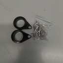 Anovo Flag Pole Rings, Flagpole Rings Aluminum Alloy 360 Rotating Anti Wrap Flag Mounting Spinning Ring Clips for 0.75-1.02 Inch Diameter Flagpole (1 Inch -Pack of 2, Black)