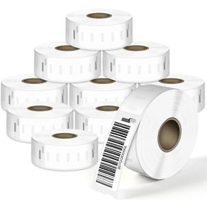 L LIKED 10 Rolls 1" x 2-1/8" Thermal Address Labels - Replacement for DYMO 30336,5000 Permanent Adhesive Generic Labels Compatible with Rollo, Zebra, Jadens, Nelko, Munbyn and Dymo 450/4XL