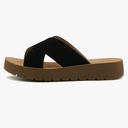 Soda LUCY ~ Women Open Toe Flatform Platform Crisscross Band Upper Fashion Slide Sandals,8