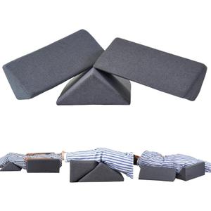 Saula Bed Wedge Pillow for Side Sleeping for Back Pain Triangle Bed Wedges & Body positioners for Seniors Wedge Pillow Set for After Surgery, Knees Elevated, Preventing Bedsores, Gray