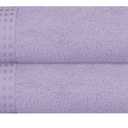 GLAMBURG 100% Cotton 2 Pack Oversized Bath Towel Set 28x55 Inches, Ultra Soft Highly Absorbant Compact Quickdry & Lightweight Large Bath Towels, Ideal for Gym Travel Camp Pool - Purple