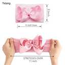 20PCS Baby Girl Bows Headbands, 4" Infant Bows Headbands Super Elastics Nylon Hairbands Cute Handmade Ribbon Bows for Babies Newborn Toddler (20 Colors)