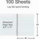 Oxford 1 Subject Spiral Notebook, Notebook for School, Plastic Covers, Back to School Supplies, College Ruled, 100 Sheets, 5 Pack, Assorted Primary Colors: Black, Blue, Red, Green and Yellow (1009289)